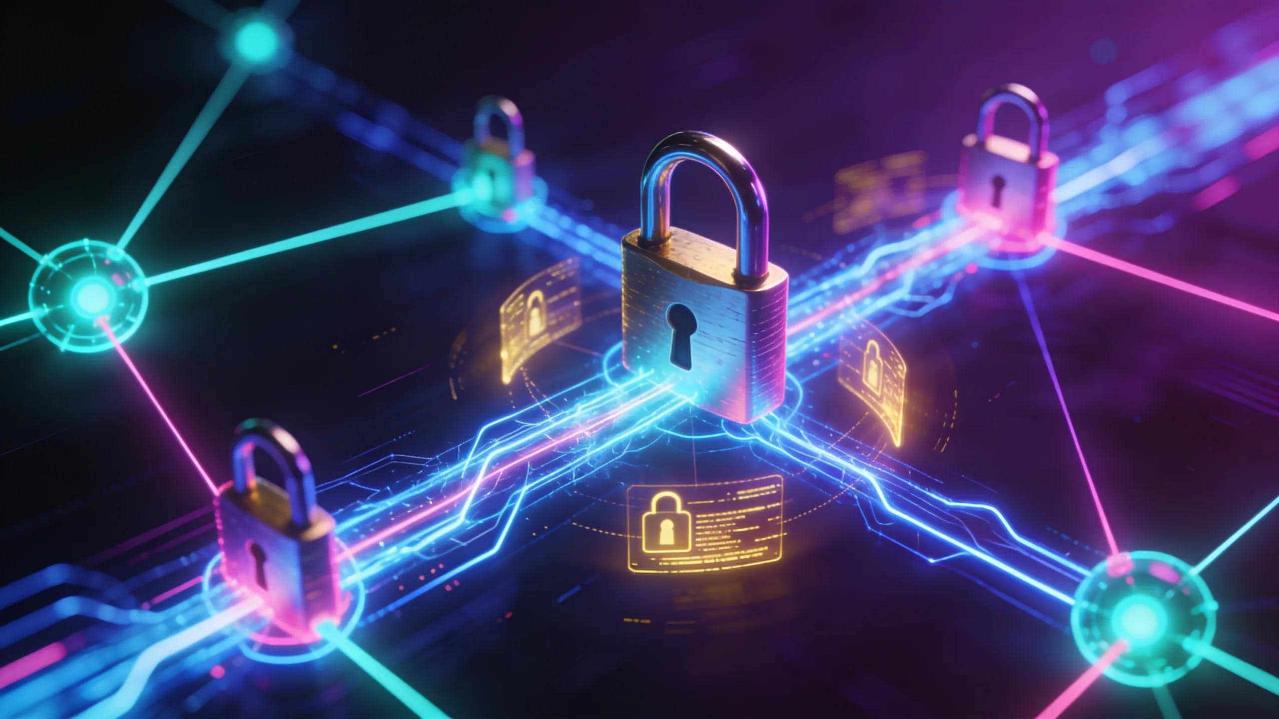 Visual representation of advanced privacy technologies enhancing data protection